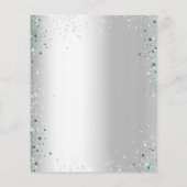 Silver eucalyptus greenery bruiloft-uitnodiging (Achterkant)