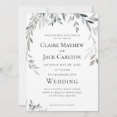 Silver Eucalyptus Greenery Wedding 2 Kaart (Voorkant)