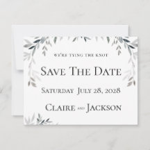 Silver Eucalyptus Greenery Wedding 2 Save the Date