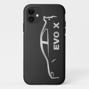 Silver Evo X Silhouette Logo iPhone 11 Hoesje