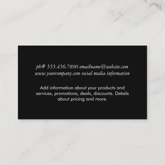 Silver Expressive Visitekaartje (Achterkant)