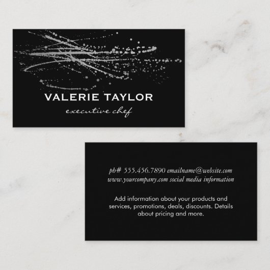 Silver Expressive Visitekaartje (Voorkant / Achterkant)