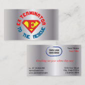 Silver Exterminator aan het Rescue Pest Con 2 Side Visitekaartje (Voorkant / Achterkant)