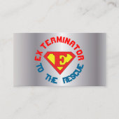 Silver Exterminator aan het Rescue Pest Con 2 Side Visitekaartje (Voorkant)