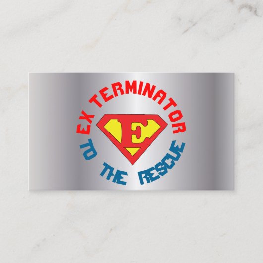 Silver Exterminator aan het Rescue Pest Con 2 Side Visitekaartje (Voorkant)