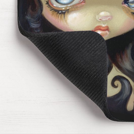 "Silver Eyed Wolf" Mousepad Muismat (Hoek)