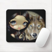 "Silver Eyed Wolf" Mousepad Muismat (Met muis)