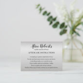 Silver Eyelashes Brow Bar Nacare Instructions Visitekaartje (Staand voorkant)