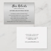 Silver Eyelashes Brow Bar Nacare Instructions Visitekaartje (Voorkant / Achterkant)