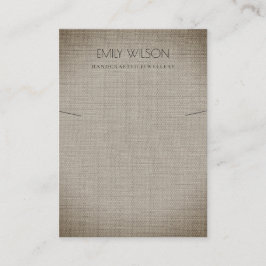 SILVER FABRIC FOLIE KAN KETTING TEXTURE WEERGEVEN VISITEKAARTJE