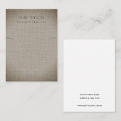 SILVER FABRIC FOLIE KAN KETTING TEXTURE WEERGEVEN VISITEKAARTJE (Voorkant / Achterkant)