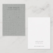 SILVER FABRIC FOLIE KAN TEXTURE EARRING DISPLAY VISITEKAARTJE (Voorkant / Achterkant)