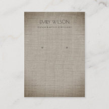 SILVER FABRIC FOLIE KAN TEXTURE EARRING DISPLAY