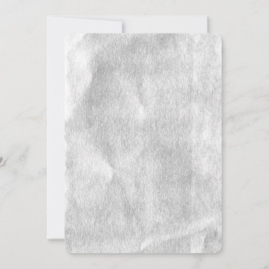 Silver Fabulous 60th Birthday Party Invite Kaart (Achterkant)