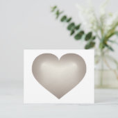 Silver Fade Heart Briefkaart (Staand voorkant)