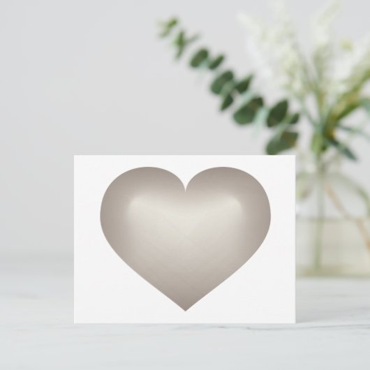 Silver Fade Heart Briefkaart (Staand voorkant)