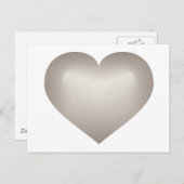Silver Fade Heart Briefkaart (Voorkant / Achterkant)