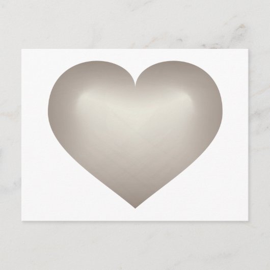 Silver Fade Heart Briefkaart (Voorkant)