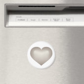 Silver Fade Heart Magneet (Insitu (Vaatwasser))