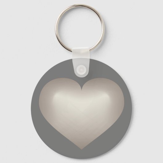 Silver Fade Heart Sleutelhanger (Voorkant)