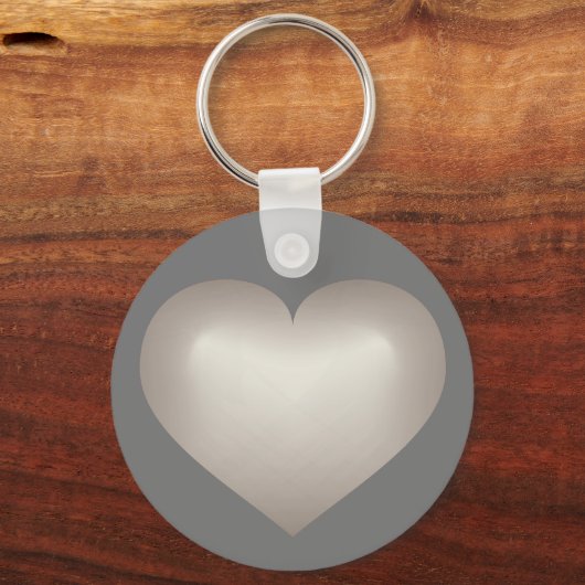 Silver Fade Heart Sleutelhanger (Voorkant)
