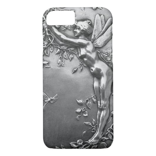 Silver Fairy Antiek Art Nouveau  juwelen Case-Mate iPhone Case (Achterkant)