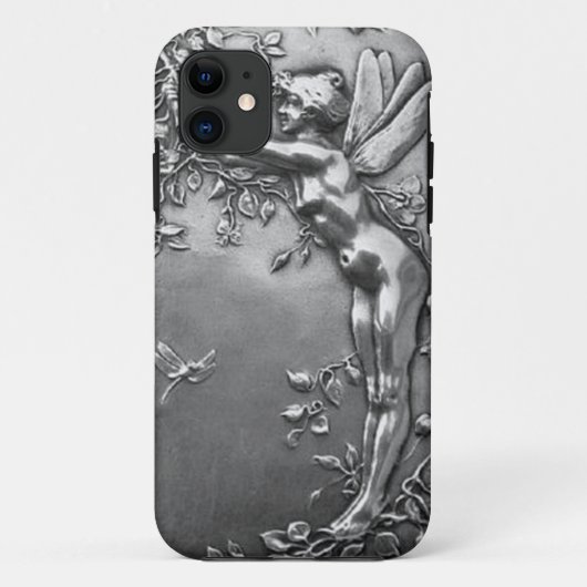 Silver Fairy Antiek Art Nouveau  juwelen Case-Mate iPhone Case (Achterkant)