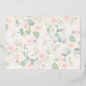 Silver Fairy Eerste 1e Verjaardag Vlinder Folie Uitnodiging (Achterkant)