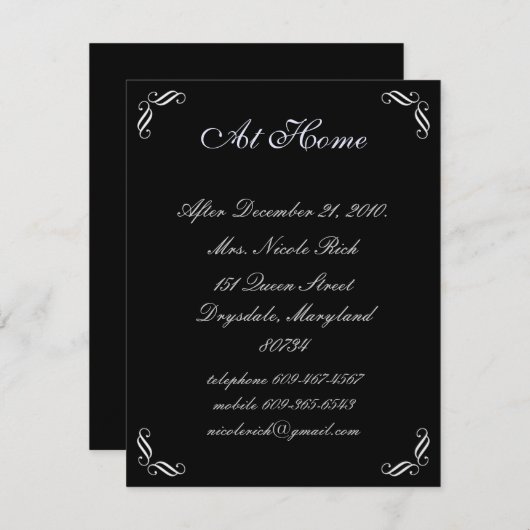 Silver Fairy Tale At Home-kaart (Voorkant / Achterkant)