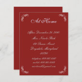 Silver Fairy Tale At Home-kaart (rood) (Voorkant / Achterkant)