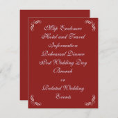 Silver Fairy Tale Enclosure Card (rood) Informatiekaartje (Voorkant / Achterkant)