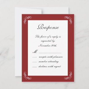 Silver Fairy Tale RSVP (rood) Kaartje
