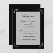 Silver Fairy Tale RSVP (zwart) (Voorkant / Achterkant)