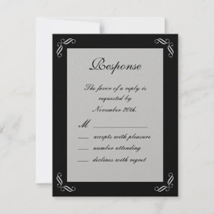 Silver Fairy Tale RSVP (zwart)