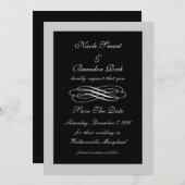 Silver Fairy Tale slaat de datum op Save The Date (Voorkant / Achterkant)