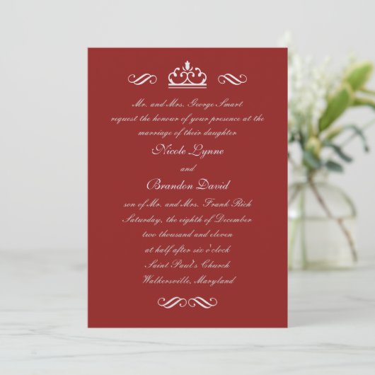 Silver Fairy Tale Wedding Invitation Kaart (Staand voorkant)