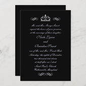 Silver Fairy Tale Wedding Invitation Kaart (Voorkant / Achterkant)