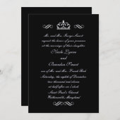 Silver Fairy Tale Wedding Invitation Kaart (Voorkant / Achterkant)