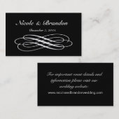 Silver Fairy Tale Wedding Website Kaart (Voorkant / Achterkant)