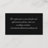 Silver Fairy Tale Wedding Website Kaart (Achterkant)