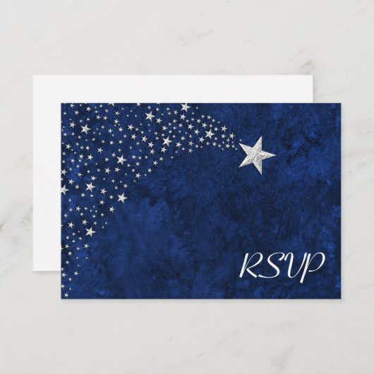 Silver Falling Stars RSVP (Voorkant / Achterkant)