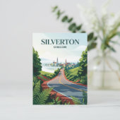 Silver Falls Highway USA -> is al vertaald: Silver Briefkaart (Staand voorkant)