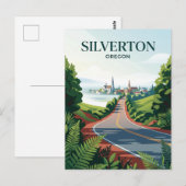 Silver Falls Highway USA -> is al vertaald: Silver Briefkaart (Voorkant / Achterkant)