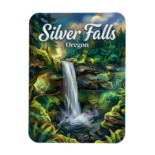 Silver Falls Oregon Magneet (Verticaal)