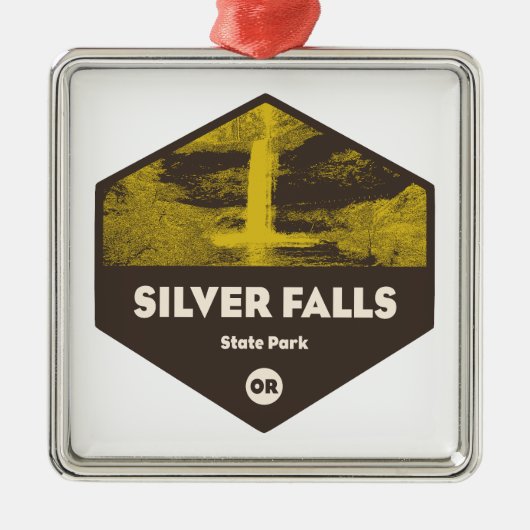 Silver Falls State Park Oregon Metalen Ornament (Voorkant)