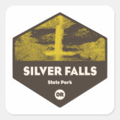 Silver Falls State Park Oregon Vierkante Sticker (Voorkant)
