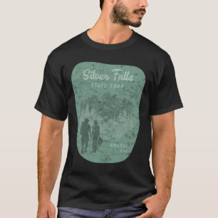 Silver Falls State Park Oregon Wandelen Retro Vint T-shirt