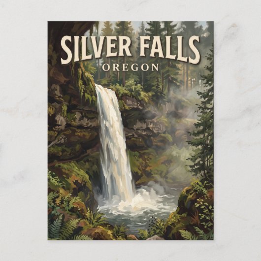 Silver Falls State Park Silverton Oregon Briefkaart (Voorkant)