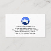 Silver Faucet Dripping Water Droplets Visitekaartje (Achterkant)