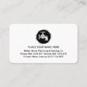 Silver Faucet On Rising Water Waves Visitekaartje (Achterkant)